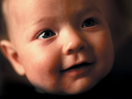A smiling baby